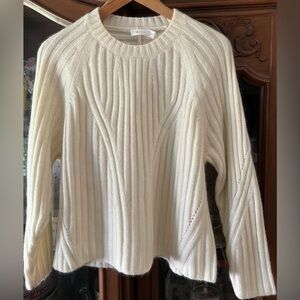 NWT Neiwai Ivory Mohair Blend Crewneck Sweater Size 4 $315 MSRP